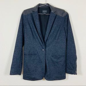 Club Monaco Wool Blend Faux Leather Blazer Size 4